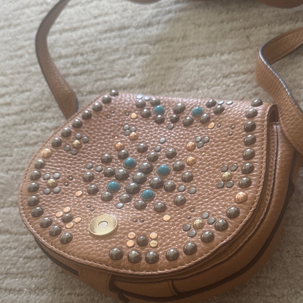 Rebecca Minkoff  Studded Tan Crossbody Bag